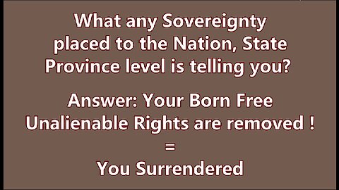 National, Provincial, State Sovereignty versus Individual Sovereignty