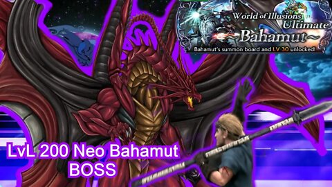 Cid Highwinds hardest fight yet, LvL 200 NEO BAHAMUT BOSS!!! / FF:DOO