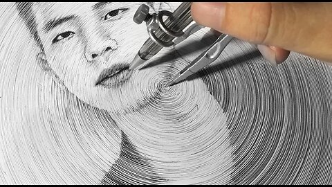 Portrait Drawing with a Compass