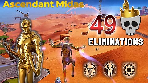 49 ELIMINATIONS Ascendant Midas WINS | Zero build gameplay XBOX ELITE on PC FORTNITE