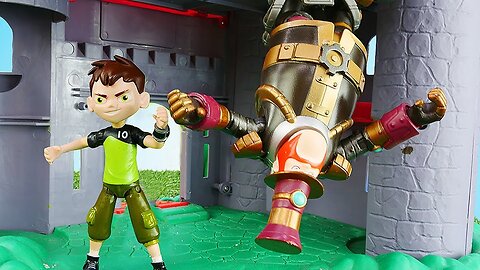 Video about cartoon toys. Ben 10 got into Steam Smith's maze