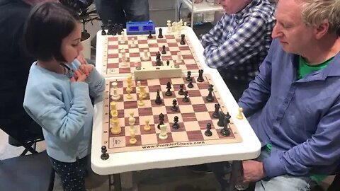 Serena Cuellar USCF 500 vs GM Michael Rohde USCF 2550, Christmas Party, December 2019