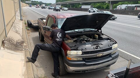 BRUCE DIESEL TRUCK BIG MAX GOT STUCK ON SIDE OF THE RAOD! SHOULD HAVE WENT TO THAT ACADEMY 🤷🏽‍♂️