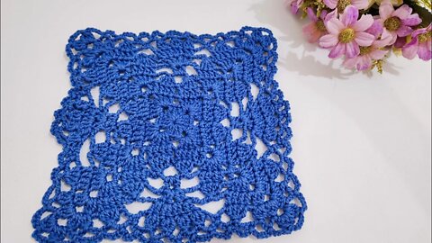 How To Make A Crochet Square Motif l Crafting wheel