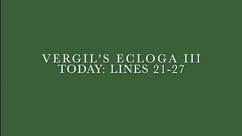 Vergil Ecloga III Lines 21–27