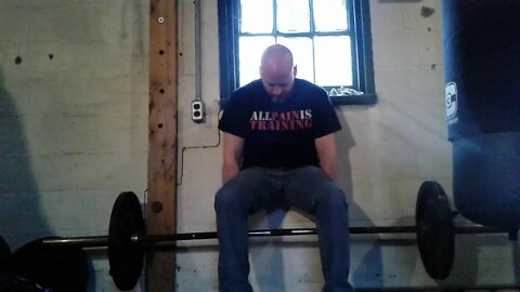 Isometric Samsons Chair Holding 135 lb Barbell 1:45