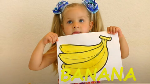 Diana draws and to name Fruit Educational Video for kids and toddlers with Kids Diana Show