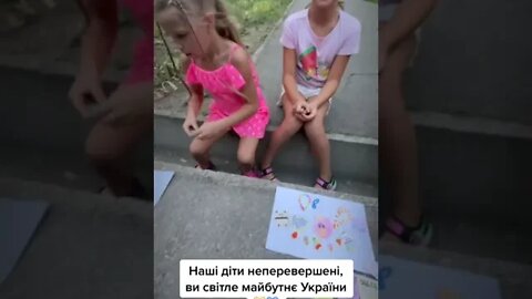 🇺🇦GraphicWar🔥War Children Sell Crafts - Money Given to Ukraine Armed Forces(ZSU) Glory to Ukraine