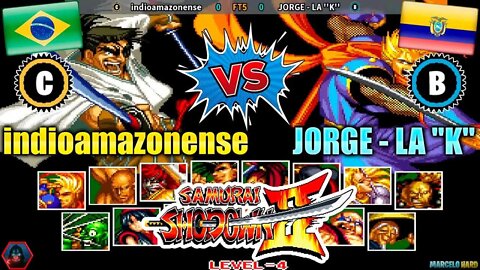 Samurai Shodown II (indioamazonense Vs. JORGE - LA ''K'') [Brazil Vs. Ecuador]