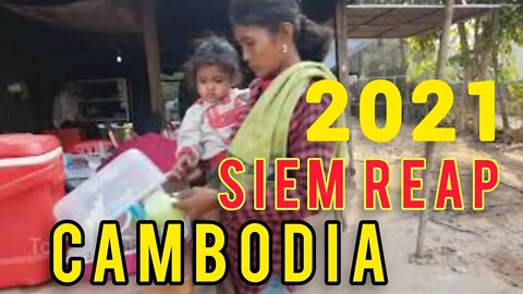 Amazing Tour Cambodia, Life Style in Siem Reap Downtown 2021 (Walking for Weight Loss Ep03)