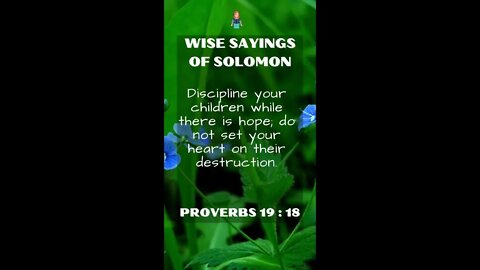 Proverbs 19:18 | NRSV Bible - Wise Sayings of Solomon