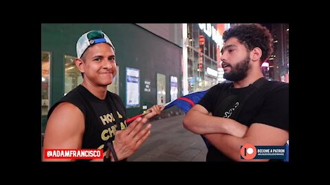 UNCUT AF Trying To Red-Pill A Trump Hater In Times Square (New York City, NY)