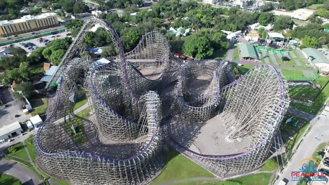 Iron Gwazi Aerial off ride POV in 4K