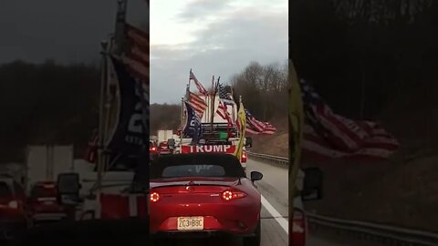 People's Convoy from Ohio towards DC #PEOPLESCONVOY #peoplefirst #PeoplesConvoy2022 #freedomconvoy