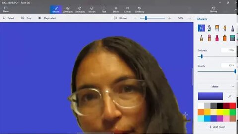 Using Paint 3D To Create A Blue Backdrop