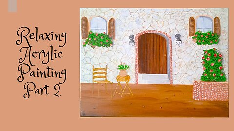 MAGICAL STONE HOUSE COMING TO LIFE! | Acrylic Painting Tutorial Part 2: Door, Steps & Flowerbed