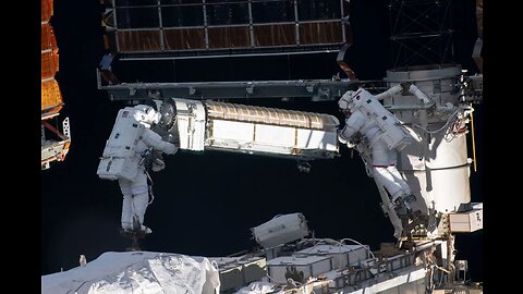 Power Generating Spacewalk Outside the Space Station - NASA Space Mission