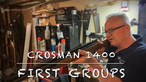 Crosman model 1400 first groups since repairs nice old shooter!