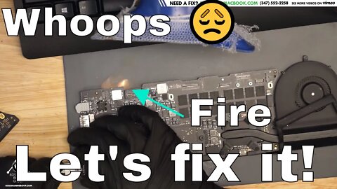 A1502 Macbook logic board repair, CHGR_DCIN & burned D7105