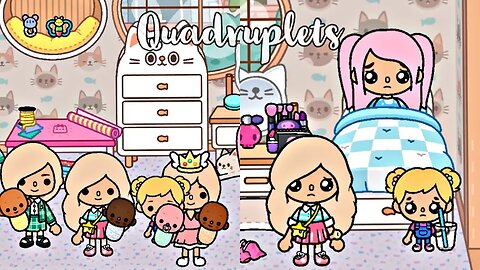 Quadruplets Joyful Homecoming 🥰👶🌈 | Toca Boca | Toca Life World