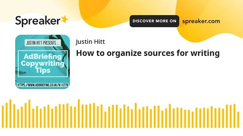 How to organize sources for writing