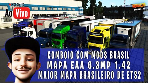 MAPA BRASILEIRO PARA EURO TRUCK SIMULATOR 2 COMBOIO COM MODS BRASILEIROS ETS2 1.42