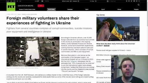 Foreign military volunteers treated like cannon fodder, Ukraine supposedly repels Russia