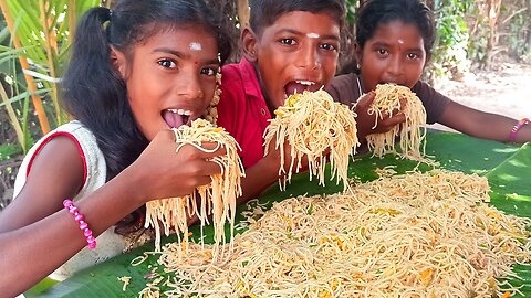 Egg Noodles Recipe | Village Style Egg Noodles | Tasty Egg Noodles Cooking and Eating in Village