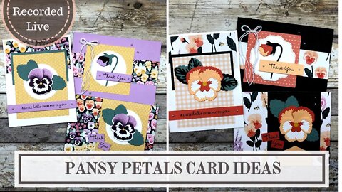 Pansy Petals Suite - 3 Easy Card Layouts