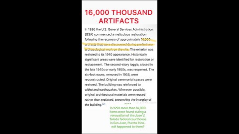 16,000 ARTIFACTS.. WHERE ARE THEY?!?