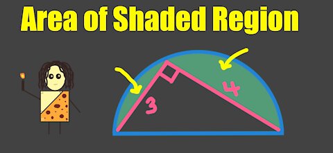 Finding Area of a Shaded Region in a Semicircle