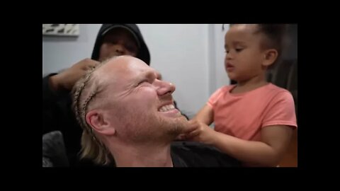 My White Husband Tries Cornrows! she heavy handed🖐🏾