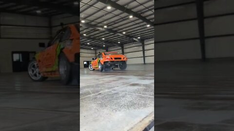 Drifting in Brian Tooley's new warehouse!