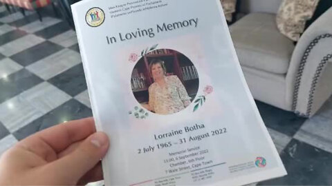 Lorraine Botha - Memorial Service at Parliament, Cape Town (3)