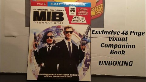 MIB INTERNATIONAL Blu Ray DVD Digital Code Unboxing *Target Exclusive 48 Page Companion Mini Book*