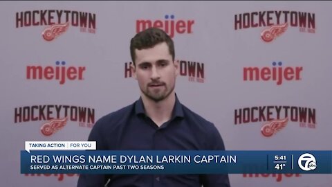 Dylan Larkin talks about taking over as Red Wings captain