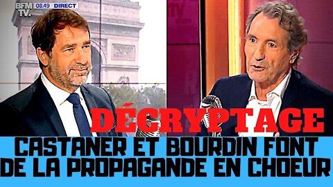 Christophe Castaner et jean-jacques Bourdin font de la propagande en choeur