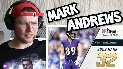 Rugby Player Reacts to MARK ANDREWS (Baltimore Ravens, TE) #32 NFL Top 100 Players in 2022