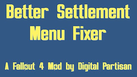 Better Settlement Menu Fixer (BSMF)