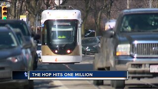 Milwaukee Mayor Tom Barrett celebrates The Hop's millionth rider