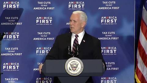 Vice President Pence asks crowd to spread message of progress