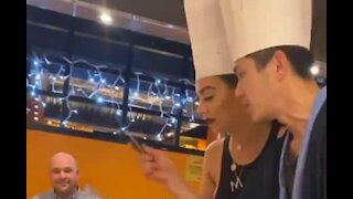 Cooking trick brings down restaurant roof!