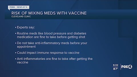 Risks of mixing medications and COVID vaccines