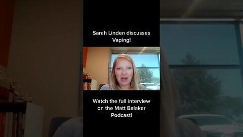 Sarah Linden Advocates for Vaping #shorts