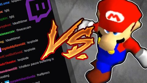 Twitch VS Streamer - Viewers Control Cheats During SM64 Speedrun