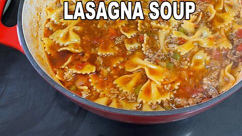 All In One Pot LASAGNA SOUP