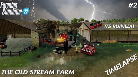 Category 4 Hurricane Destroys My New Farm!! ⛈️🌪️ | The Old Stream Farm | FS22 Timelapse | Episode 2