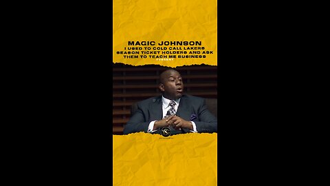 @magicjohnson I used to cold call @lakers season ticket holders and ask them to teach me business.