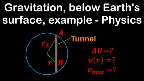 Gravitation, below the Earth's surface, example - Physics