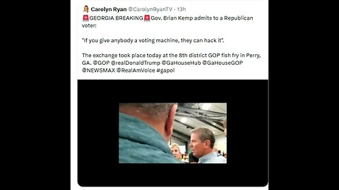 GA Governor Kemp states “If you give anybody a voting machine, they can hack it” 8-26-23